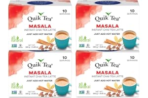 QUIK TEA QuikTea Tea Latte, Masala Chai, 8.5 Ounce (Pack of 4)