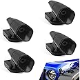 dawfall 4 PCS Automotive Wind Powered Deer Warning Devices, 0.8" x 2.1" x 1.2" ABS Deer Whistles Warning Devices, Ultrasonic Animal Alarms Accessories, Universal for Most Cars (Black)