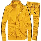 MACHLAB Men's Activewear Full Zip Warm Tracksuit Sports Set Casual Sweat Suit