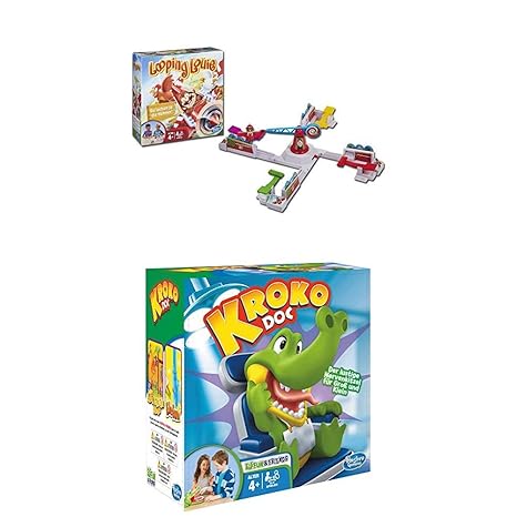 Hasbro Spiele 15692398 - Looping Louie, Vorschulspiel + Kroko Doc, Geschicklichkeitsspiel, Kinderspiel ab 4 Jahren