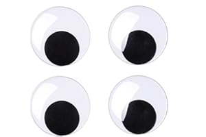 Sunmns 3 Inches Giant Wiggle Eyes with Self Adhesive, 4 Pack