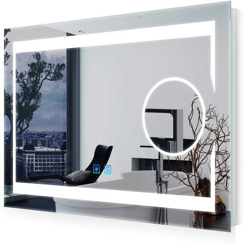 Quavikey® LED Bathroom Magnifying Mirror Illuminated Bathroom Wall