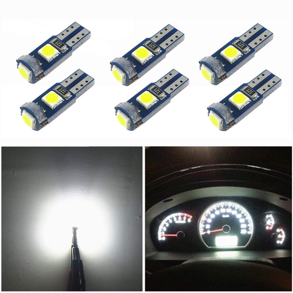 thumbnail image 2 of 74 Gauge Control Panel Lights 10-Pack DC 12V T5 74 Gauge Yellow Dashboard Lights - 1.2W Bulbs For Car Interior Controls 10 Pack Car Instrument Lights 2 of 10