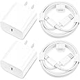 i.Phone Charger Fast Charging,[MFi Certified] 2Pack 20W Type C Fast Charger Block with 6FT USB C Charger Cable Compatible for