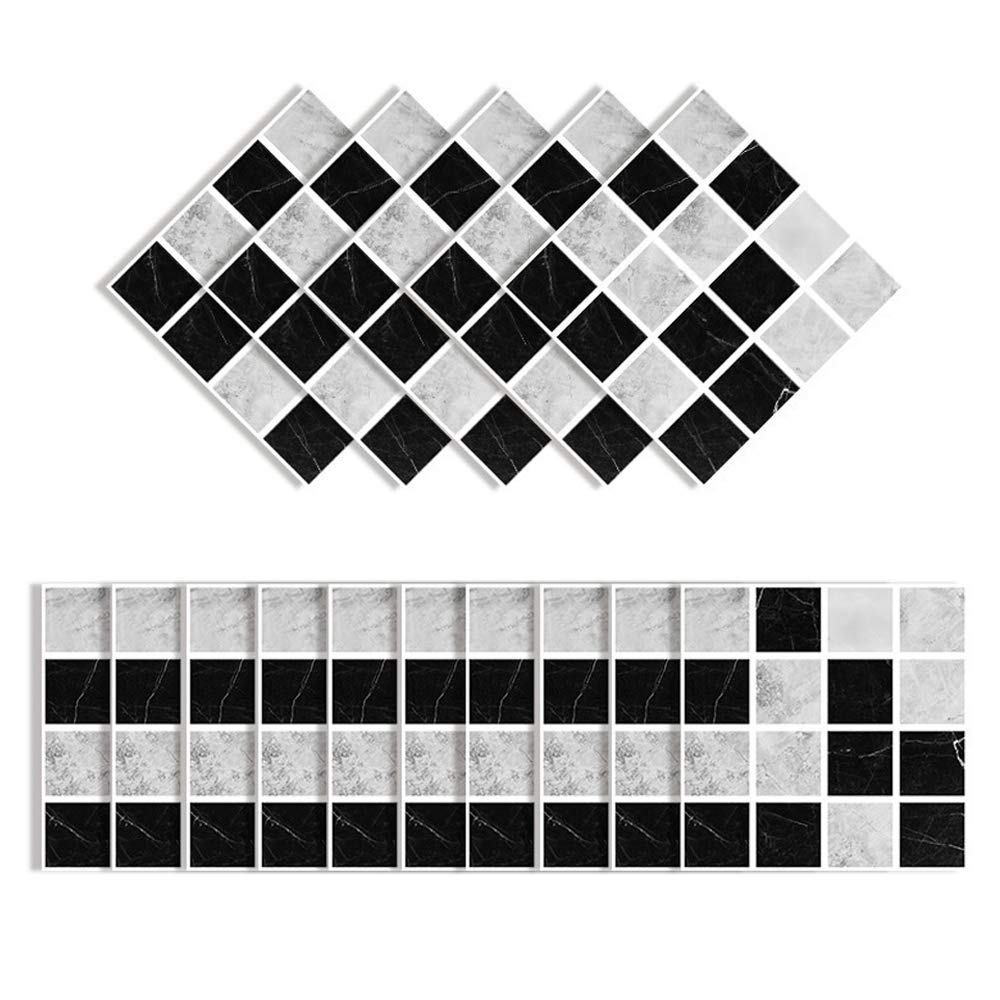 Elinala Stick on Tiles, Self Adhesive Wall Tiles, 30 PCS (10 x 10CM) Durable Waterproof Matte Self-Adhesive Ceramic Tile Wall Stickers for Bathroom, Kitchen, Living Room and Room