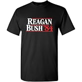 Reagan Bush 84 Shirt for Men Vintage Retro Political Conservative Republican Mens Graphic Novelty Gift Tee USA