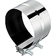 EVIL ENERGY 4'' Exhaust Clamp,Lap Joint Band Clamp Stainless Steel for Pipes,Mufflers,Catalytic Converters (1, 4 inch)
