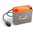 OPTIMA QUAD14 ORANGETOP Lithium Motorcycle Battery with OPTIMA CPR Automatic Built-in Jump-Start, Starting Power 420 Cranking Amps, 7AH, Fits Select Jet Skis, Quads, Mowers, Tractors, and Scooters