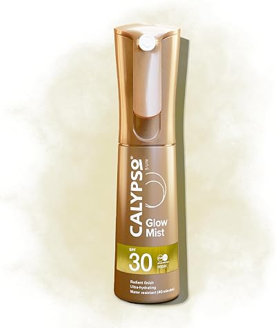 Calypso Glow Mist SPF30 Sun Spray Radiant Skin Glow Finish Water Resistant 100ml