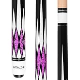 Pathline Pool Cue Stick - 58 inch Maple Billiard Pool Stick (Multicolour) | Imitation Turquoise Design, 18-21oz Weight Options, 13mm Leather Tip, For Beginner &amp; Intermediate Player