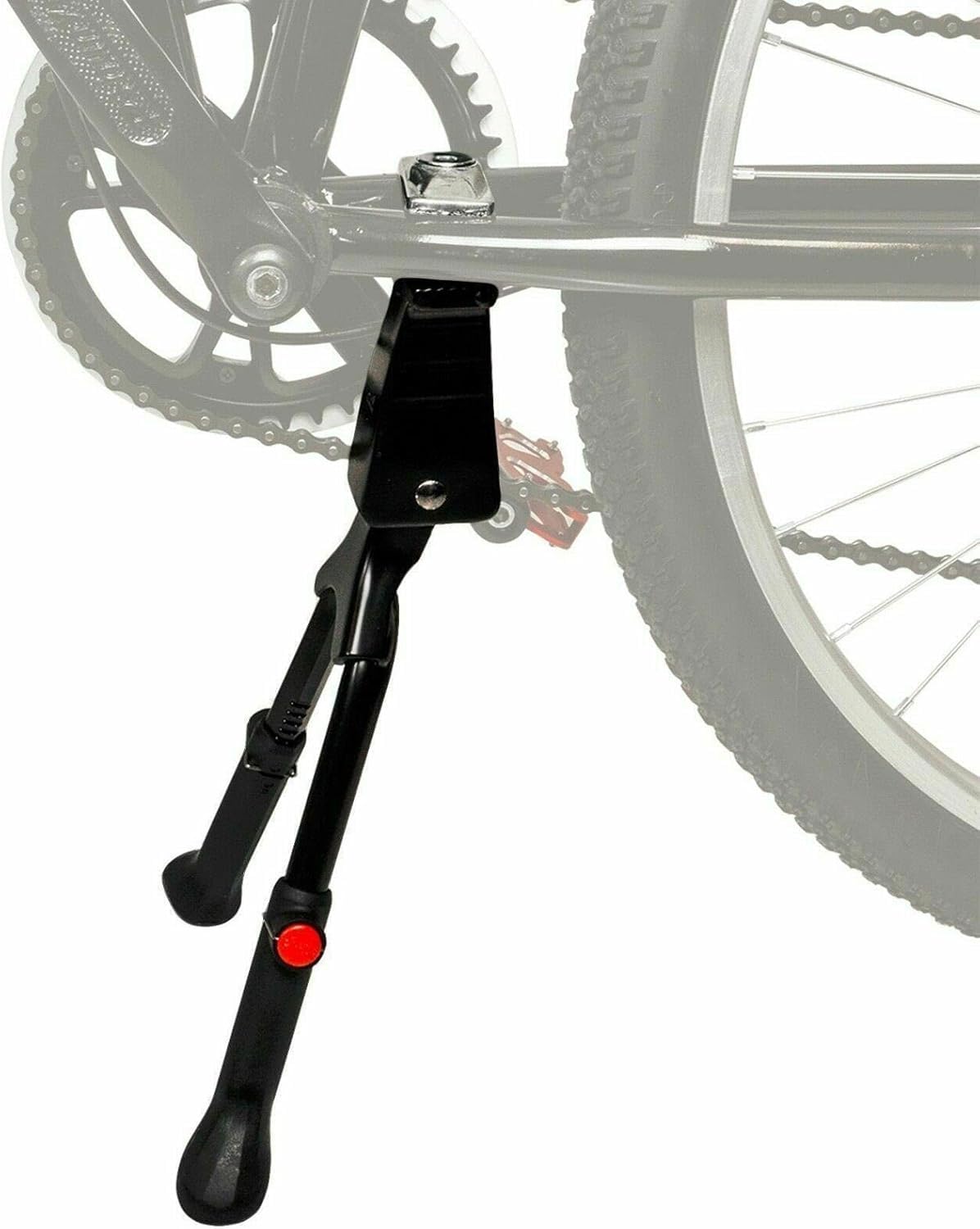 Bicycle Bipod Kickstand, Aluminium Alloy Rear Side Bicycle Stand, Adjustable Height Bicycle Middle Bipod Support Stand for Mountain Bike and Road Bike of 24Inch-28 Inch