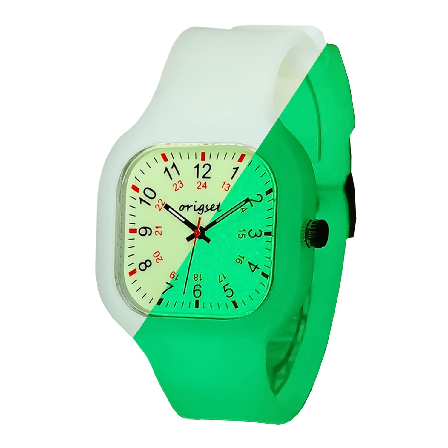 origset Glow in The Dark Women Watch Men Square