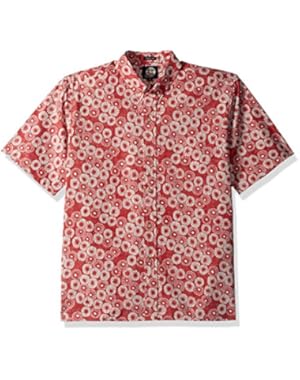 Men's Cotton Classic Fit Button Front Hawaiian Shirt