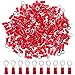 Hilitchi 100pcs 22-16 Gauge Ring Insulated Electrical Wire Terminals Wire Crimp Connectors (M5, Red)