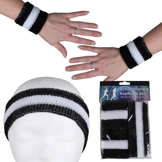 Alsino Headband Sweatband Set Women Men Sport Elastic Sweatband Fitness