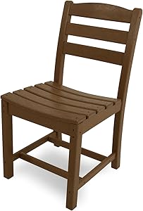 POLYWOOD TD100TE La Casa Café Dining Side Chair, Teak