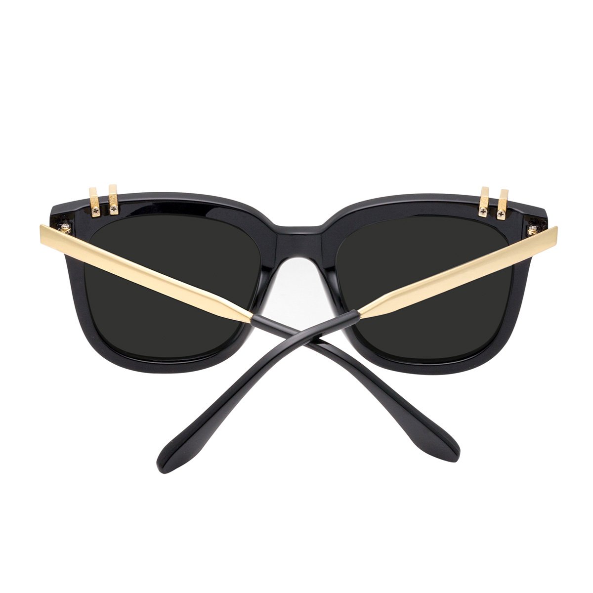 WISH CLUB Fashion Mirrored Polarized Square Sunglasses for Women