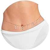 xo, Fetti Bride Body Chain, Bachelorette Party Belly Chain, Bride to Be Gift, Adjustable, Non-Precious Metal, No Gemstone