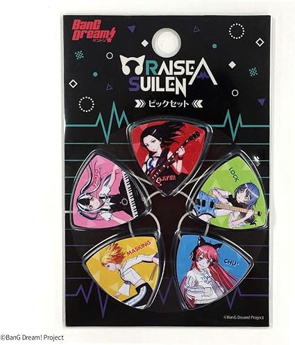 Amazon Kc キョーリツ オリジナル ピックセット Bang Dream Raise A Suilen ピック コンプリートパック Raspick Set 5デザイン各1枚入り ギターピック 楽器