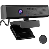 CofunKool Camera and Speaker with Microphone for Desktop Computer | Full 1080P HD 3-in-1 Webcam, External USB Web Cam, Magnetic Privacy Cover and Mute, for PC, Laptop, Streaming, Conference