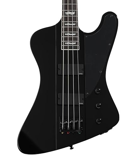 Amazon.com: ESP LTD AP-4 Black Metal Bass Guitar, Black Satin