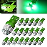 AUTOUS90 20 X T10 Wedge 5 SMD 5050 Green LED Light bulbs W5W 2825 158 192 168 194
