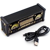 Sound Activated VU Meter RGB Backlight Desktop Audio Visualizer | VU Meter Plug-And-Play Desktop Decor Real-Time Audio Level Indicator Music Spectrum Visualizer for Audio System