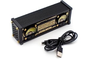 iDili Sound-Activated VU Meter Tabletop Decor with RGB Backlight Desktop Audio Level Indicator Plug-and-Play Music Visualizer