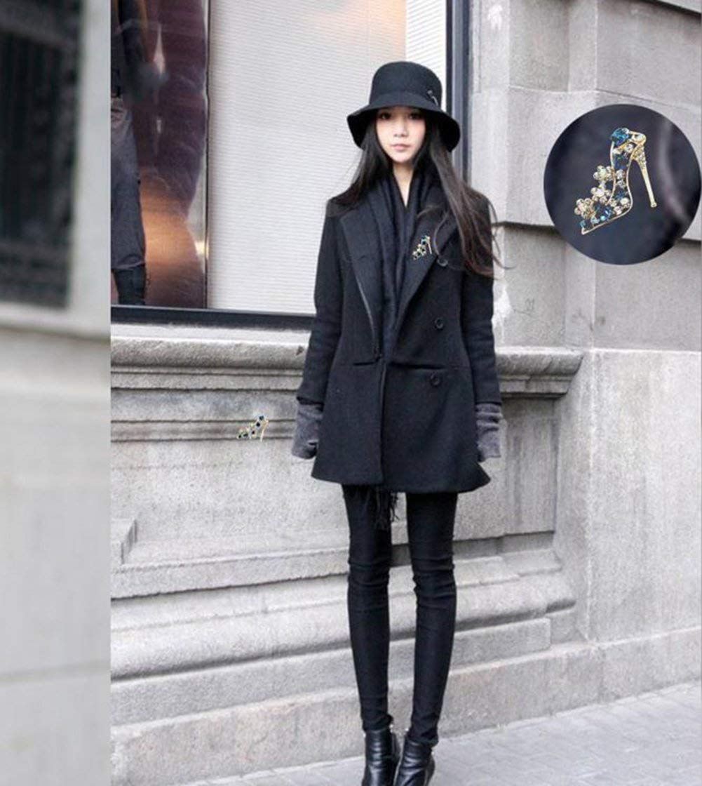 MECHANGE Brooches for Women with Crystal, 3D Hollow Jewelry Rhinestone Brooch Pins, Vintage Brooch Gifts for Wedding/Daily/Birthday