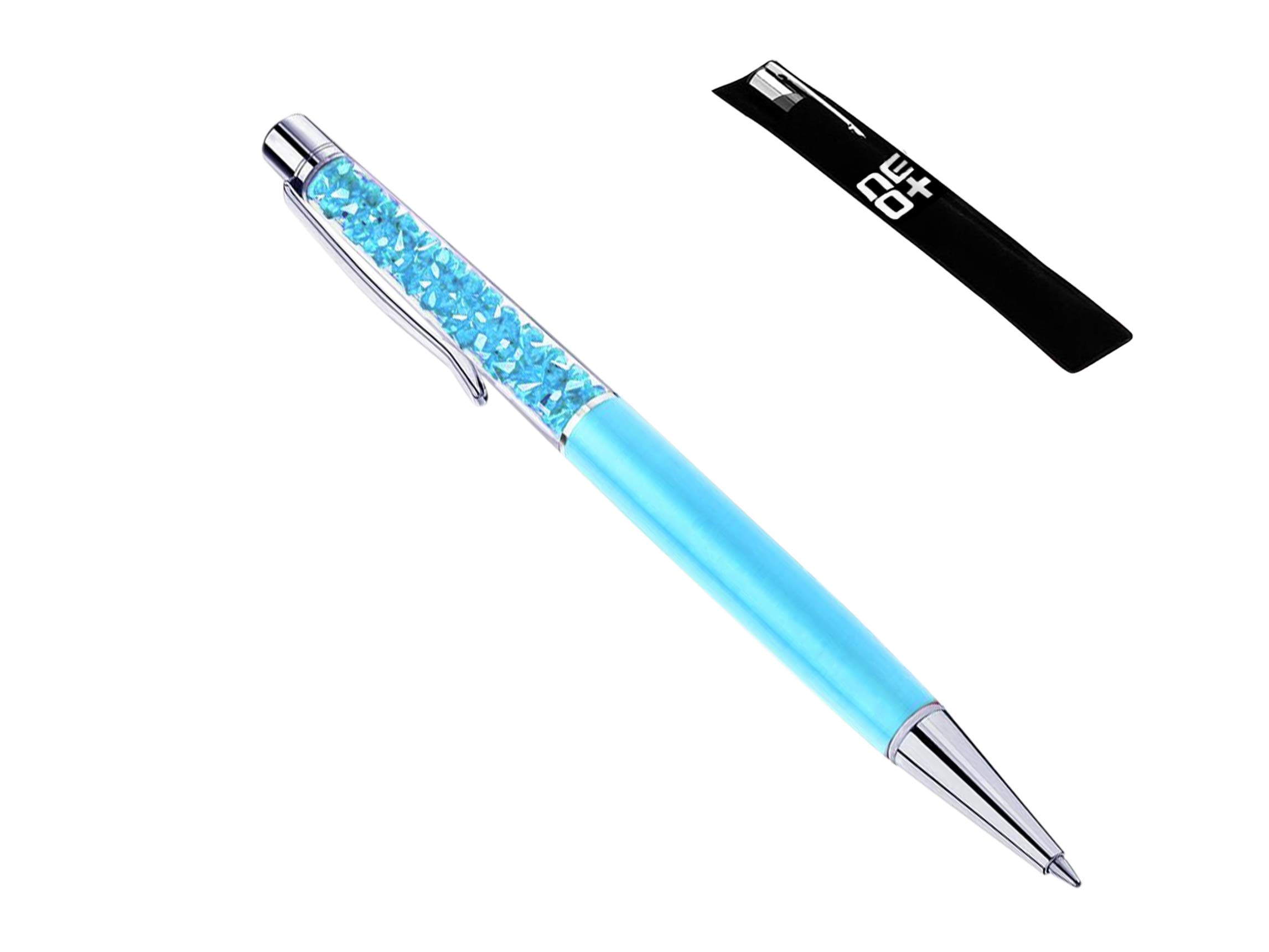 NEO+ Quality Ballpoint Pen with Crystals - REFILL AND PEN POUCH INCLUDED - I AM UK SELLER (LIGHT BLUE) — image 1