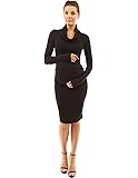 PattyBoutik Mama Cowl Neck Long Sleeve Maternity Dress