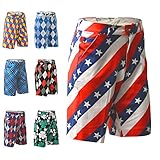 Royal & Awesome Bright Funky Colourful Mens Golf Shorts