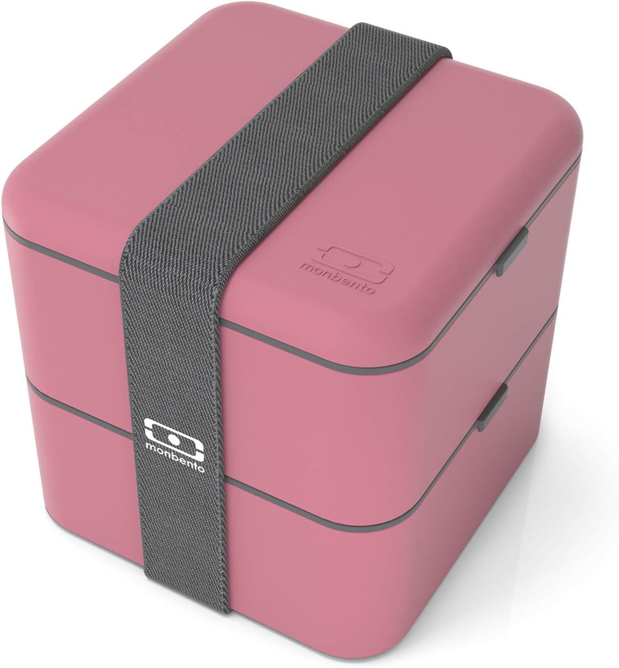 monbento MB Square Blush Pink bento Box Large 2 Tier Leakproof
