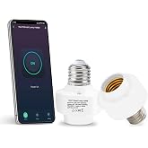 QIACHIP Smart WiFi Light Bulb Socket Adapter E26 Lamp Holder | Compatible with Alexa and Google Home, Use Smart Life APP Control, Maximum Output Power 500 Watts