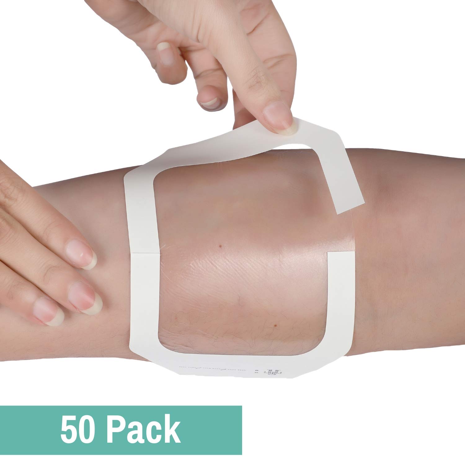 Houseables Transparent Dressing, Waterproof Wound Seal, 4 x 5 , 50 Pack