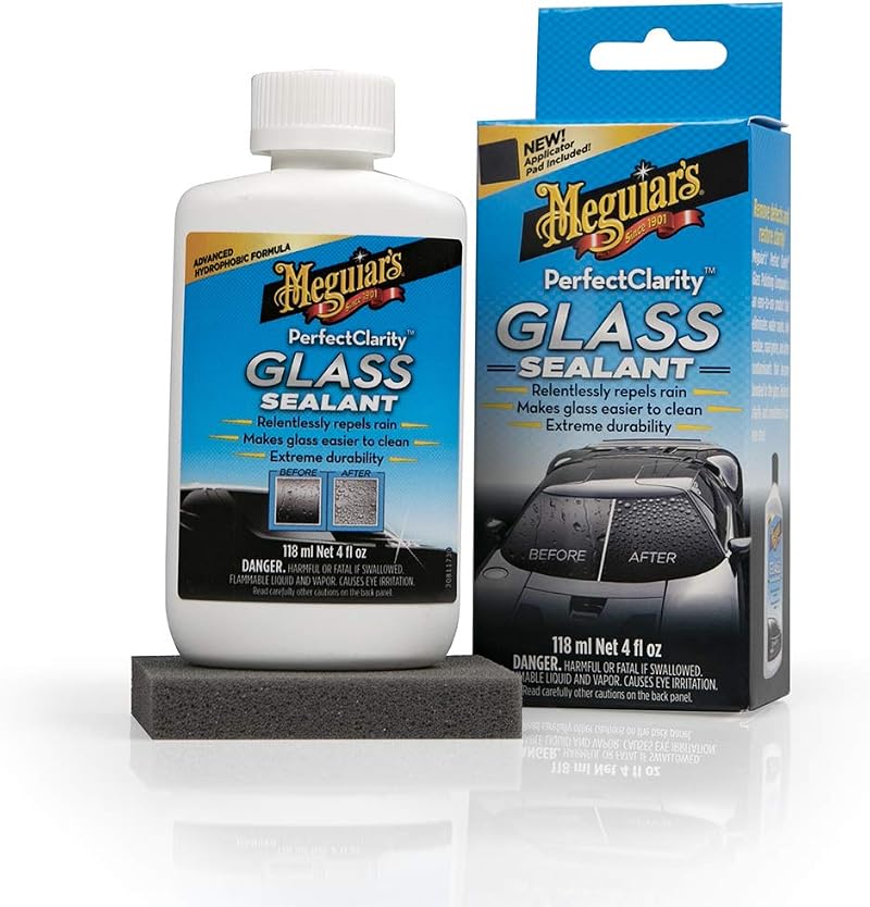 Meguiar's G8504EU Perfect Clarity Glass Sealant 118ml Hydrophobic Rain Repellent