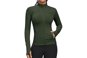 GYM RAINBOW Workout Jackets for Women, Full Zip Slim Fit Lightweight Athletic Running Sports Track Jacket with Pockets