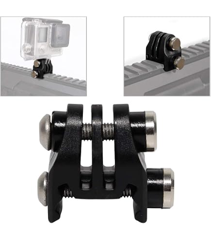 2-in-1 Rail Adapter Mount For Action Camera – Fits GoPro Hero & Sony To Airsoft/Pistol Rail