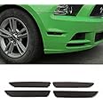 Hoolcar Blackout Side Marker Lights Front Rear Sidemarker Cover for Ford Mustang 2010-2014, Smoked Black, 4PCs