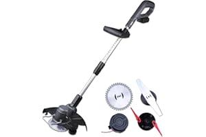 WITLIGHT Cordless String Trimmer & Weed Eater, Compatible with DeWalt 20V MAX Battery (Tool Only) 9.5" Electric Weed Wacker & Lawn Edger Tool with 4 Types Cutting Blades for Lawn Garden Bush Trimming