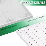 Keadic 34pc 1" Small Pegboard Wall Organizer White Hooks Kit No Drilling Mount view 3