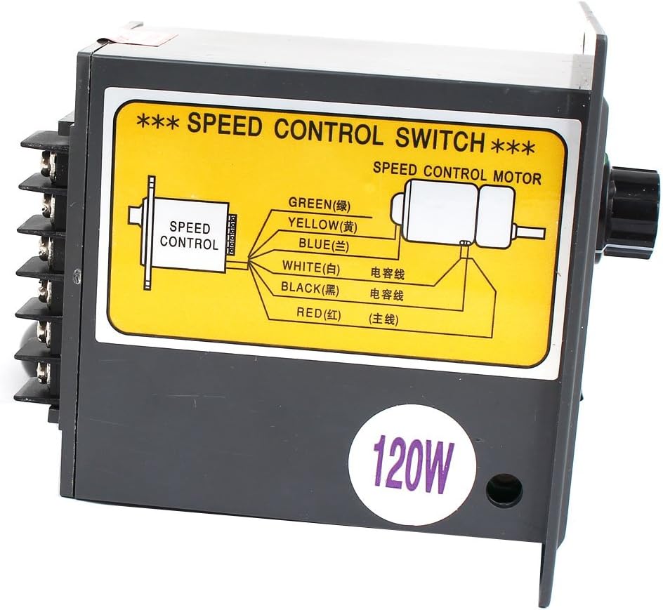 Sourcingmap US-52 AC 220V 50Hz 120W DC Motor Speed Control Switch Controller, Black - Image 3