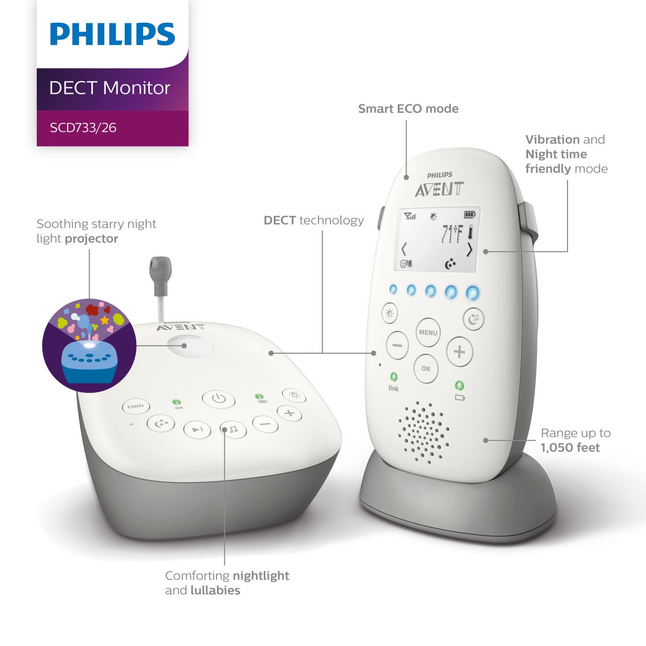 philips avent dect audio baby monitor