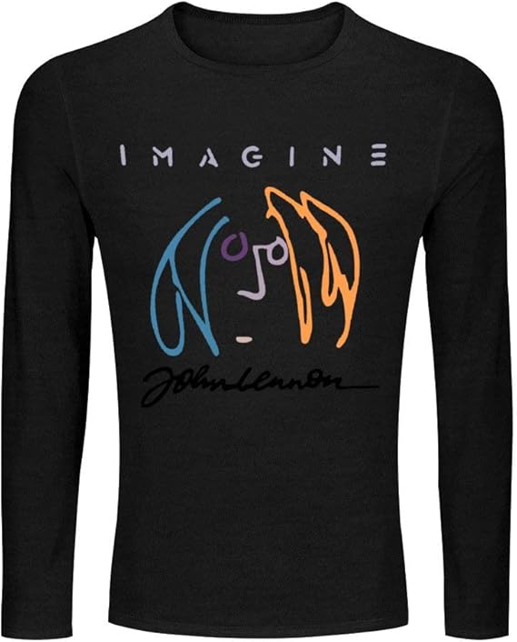 Amazon ジョン レノン Tシャツ メンズ 長袖 カットソー スポーツ インナー 吸汗速乾 ファッション カジュアル かっこいい トップス ゆったり 薄手 4色 大きいサイズ Tシャツ カットソー 通販