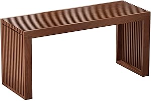 APRTAT Bamboo Dining Bench Indoor Long Entryway Shoe Rack Bench,Outdoor Modern Wood Benches 35 Inch Bamboo Bench for Living Room Hallway Bedroom Bathroom