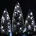 YKB 12 PCS White Fairy Lights LED String Lights Battery Powered, 20 Micro LEDs on 3.3ft/1m Silvery Copper Wire, Battery Operated String Lights by 2xCR2032, for Christmas Decorations Holiday Wedding