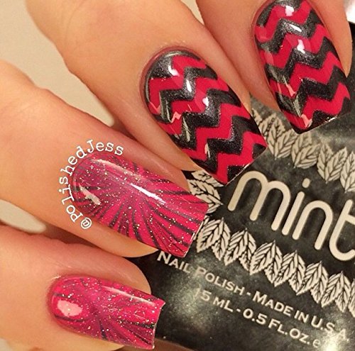 Skinny Chevron Zig Zag Nail Vinyls By Twinkled T - 1 Sheet of 150 Zig Zags