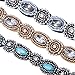 Mudder 3 Pack Rhinestone Crystal Beads Elastic Fashionable Handmade Hair Band for Women