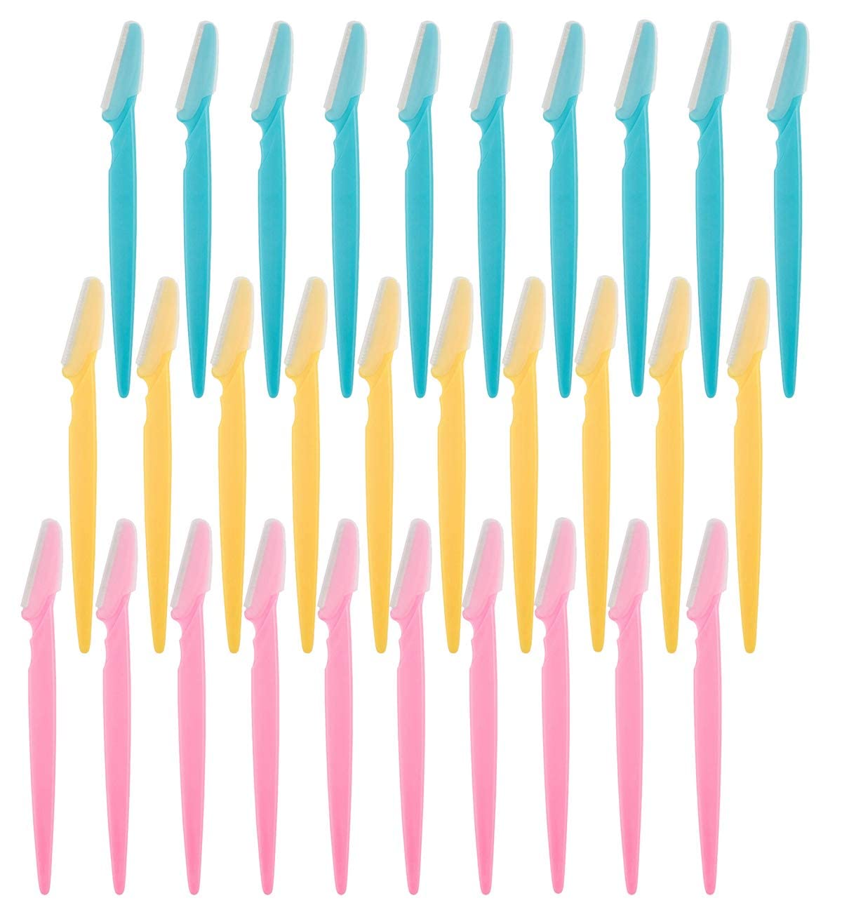 30 Pcs Eyebrow Razors Facial Hair Remover Shaver Trimmer Shaper, Exfoliating Dermaplaning Tool for Women and Men