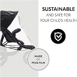 hauck Universal 3 Wheel Raincover Transparent Waterproof with Reflective Trim view 7